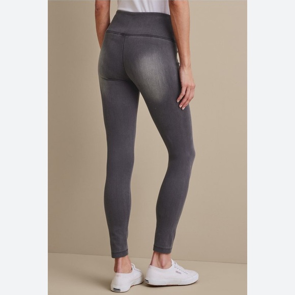 Soft Surroundings gray denim Leggings, L - Picture 3 of 9